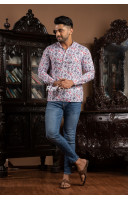 Men Multicolored Floral Printed Short Kurta (NS71)